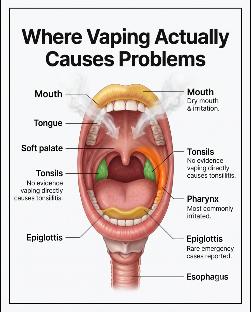 Can Vaping Affect Tonsils?