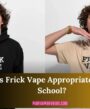 Is Frick Vape Appropriate For School?